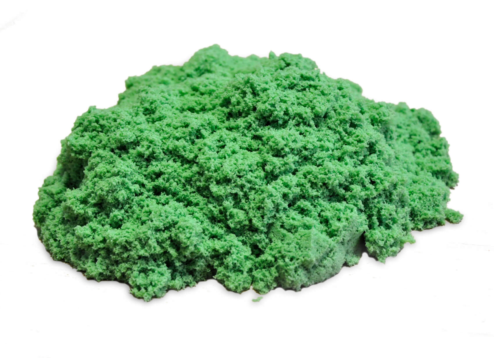 Песок космический - зеленый 1 кг, песочница и формочки  
